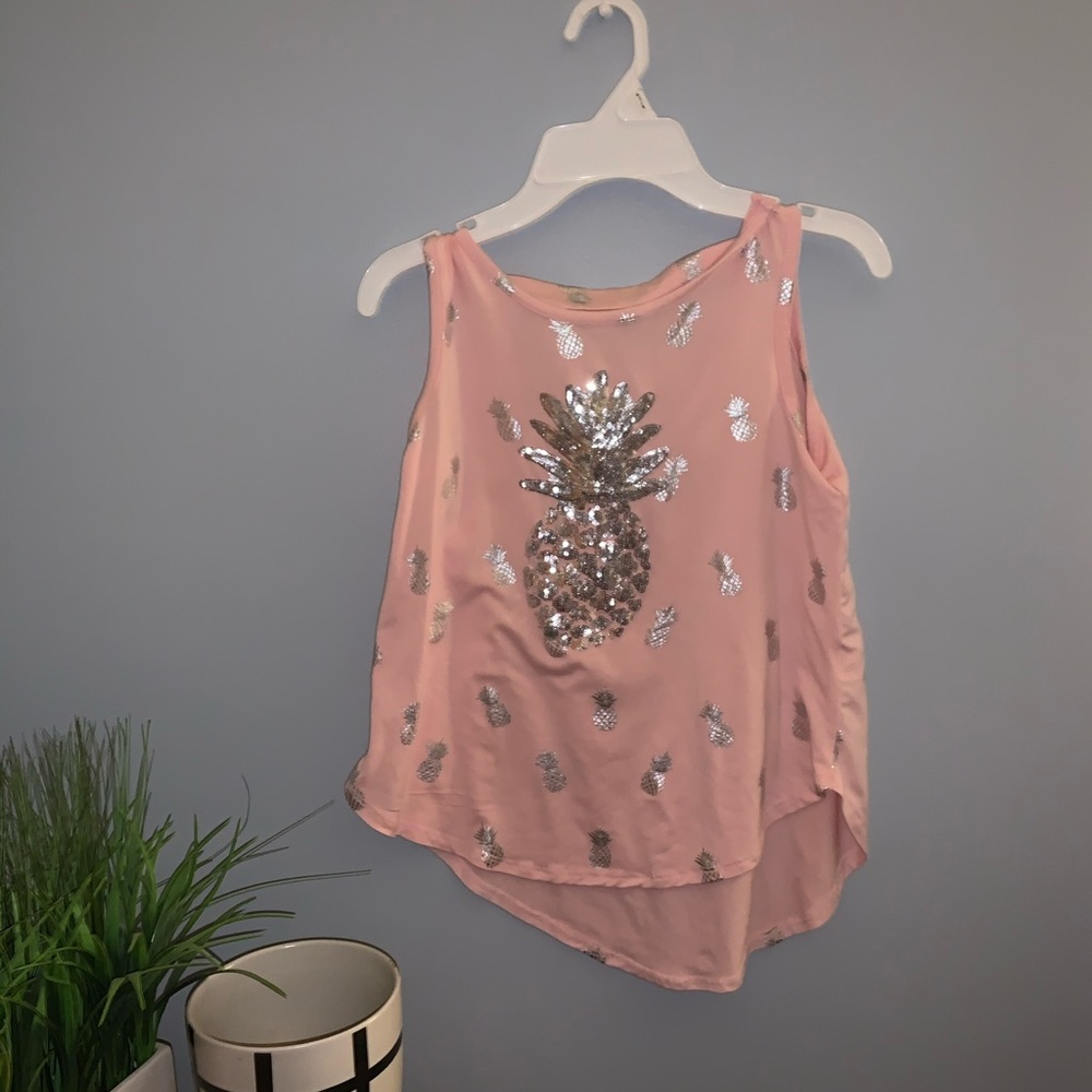 Pink pineapple tank top